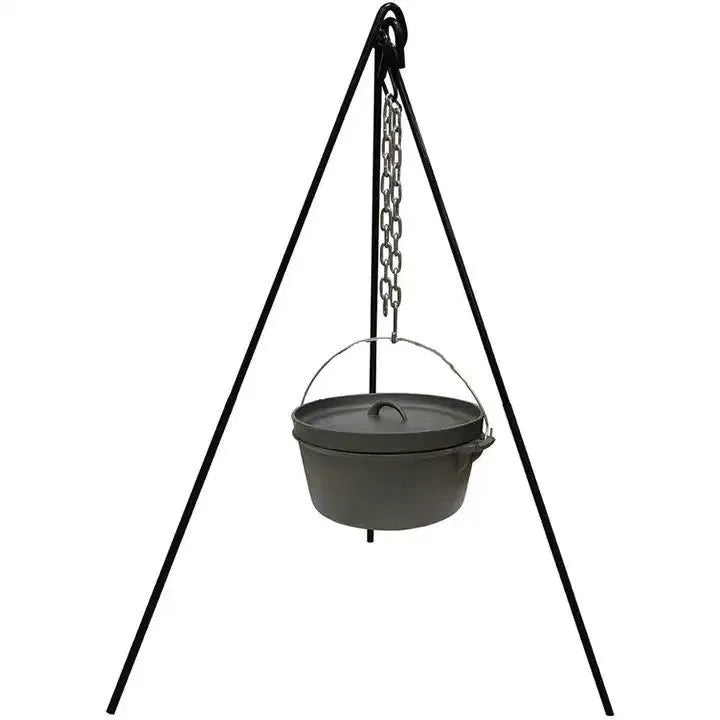 Cast Iron Outdoor Camping Cooker: All-in-One Casserole Oven, Frying Pan Cover, and Dutch Oven