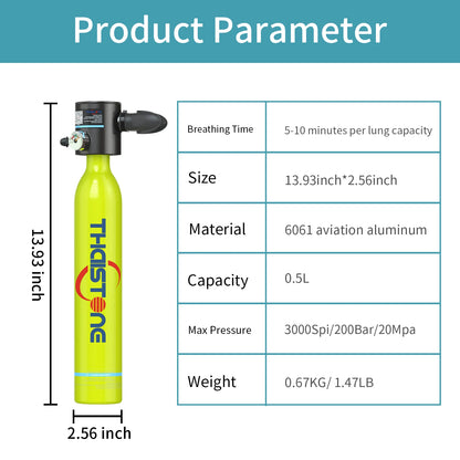 Survival Now™ Mini Scuba Diving Tank Equipment
