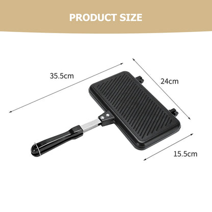 Double-Sided Sandwich Fry Maker – Non-Stick Kitchen and Camping Cookware