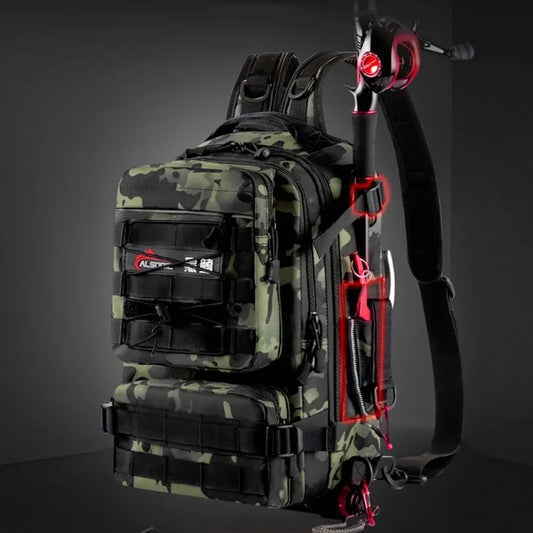 Multi-Functional Outdoor Fishing Backpack with Rod Holder