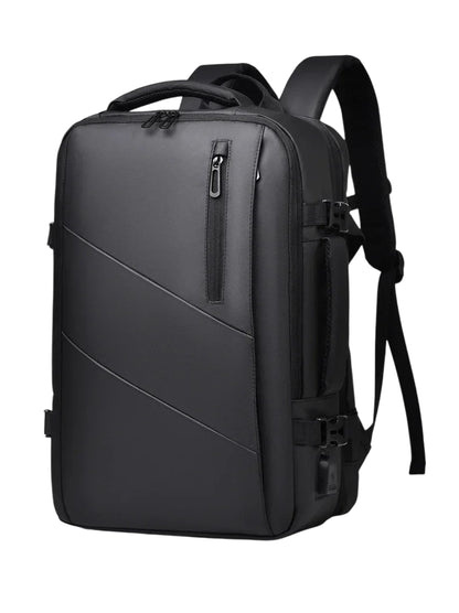 18-Inch Men’s Business Laptop Backpack with USB Charging & Waterproof Design