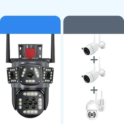 6K 12MP Wi-Fi PTZ Camera - Advanced Security with AI Tracking & Night Vision