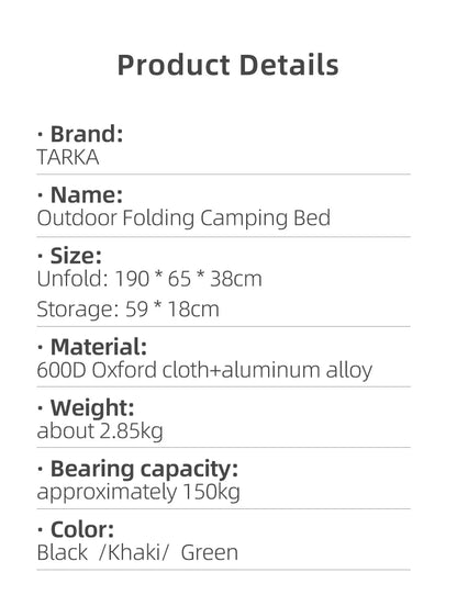 Survival Now™ Portable Camping Bed