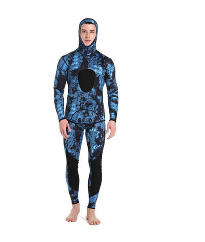 Camouflage 3mm Neoprene Wetsuit - Two-Piece for Diving