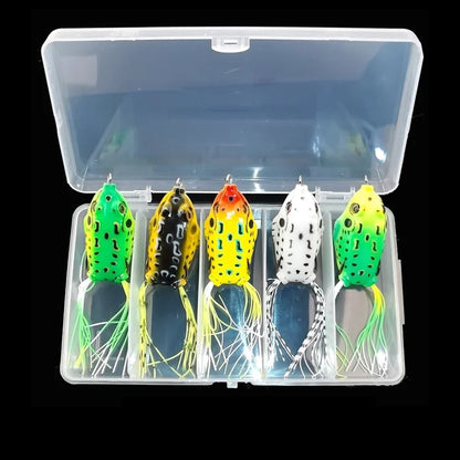 Frog Soft Lure Tube Bait Set, 3-Piece Fishing Lures