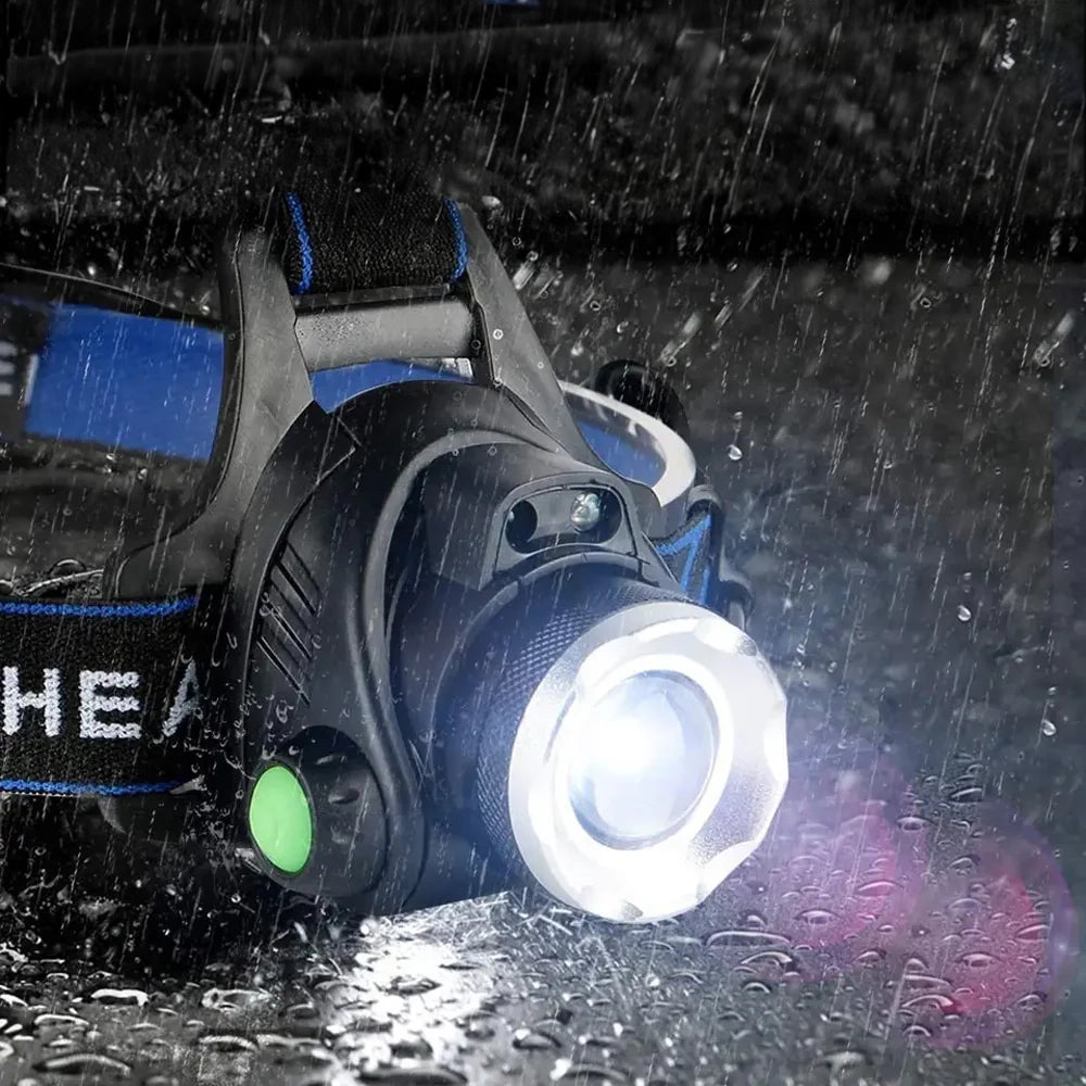 USB Rechargeable LED Headlamp, Waterproof
