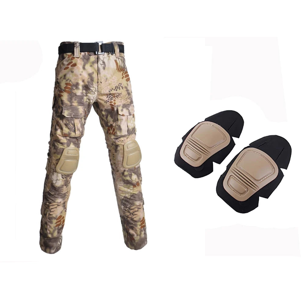 Slim Fit Army Shirt & Camouflage Cargo Pants