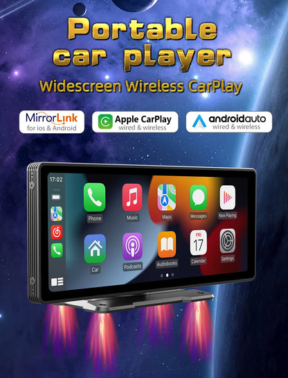 Survival Now™ 10.26-Inch Portable Wireless Car Play Screen