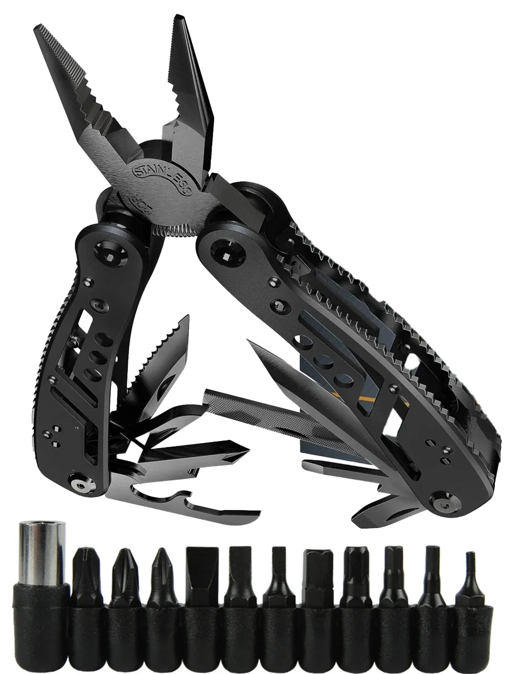 24-in-1 Professional Multitool Pliers – Compact, Rugged