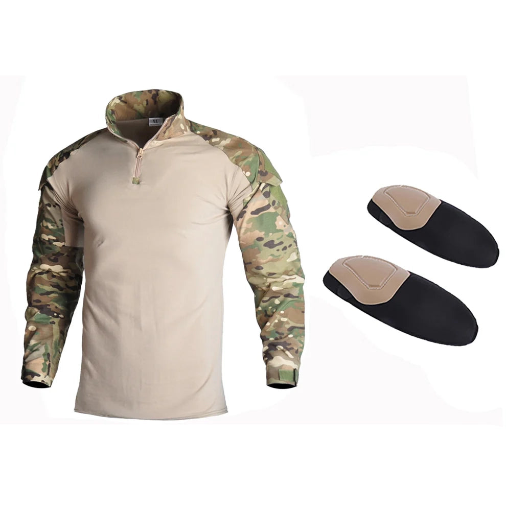 Slim Fit Army Shirt & Camouflage Cargo Pants