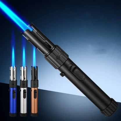 Powerful Blue Flame Jet Torch, Refillable Windproof Butane Lighter