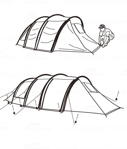 Tunnel Tent 4-Rod with Chimney
