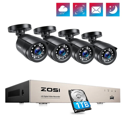1080P CCTV System - 5MP Lite DVR with Wired Security Cameras