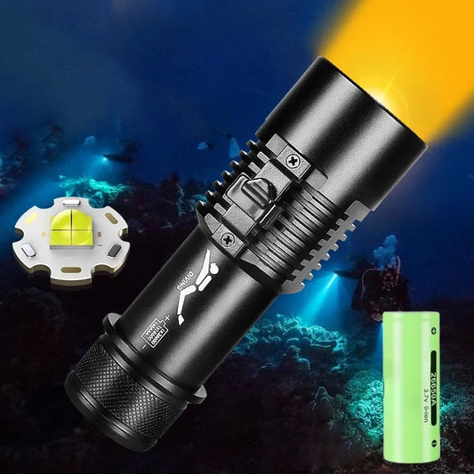 LED High Power Diving Torch for 100m Depths