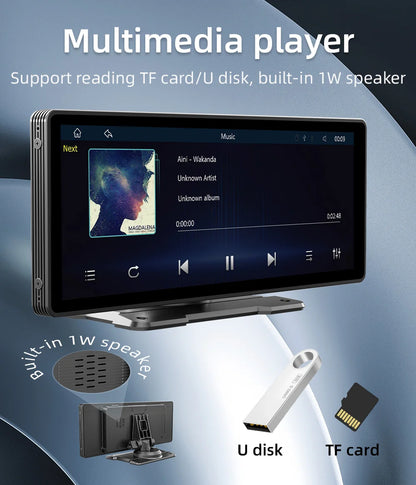 Survival Now™ 10.26-Inch Portable Wireless Car Play Screen