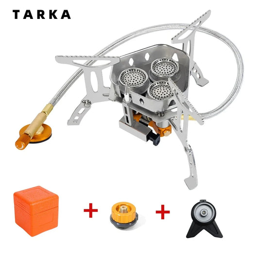 3-Heads Gas Stove – Powerful, Portable Outdoor Cooking