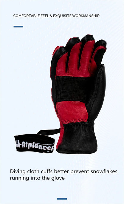 Survival Now™ Leather Ski & Snowboard Mittens