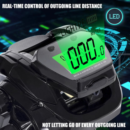 Survival Now™ Bait caster Fishing Reel with Electronic LED Display