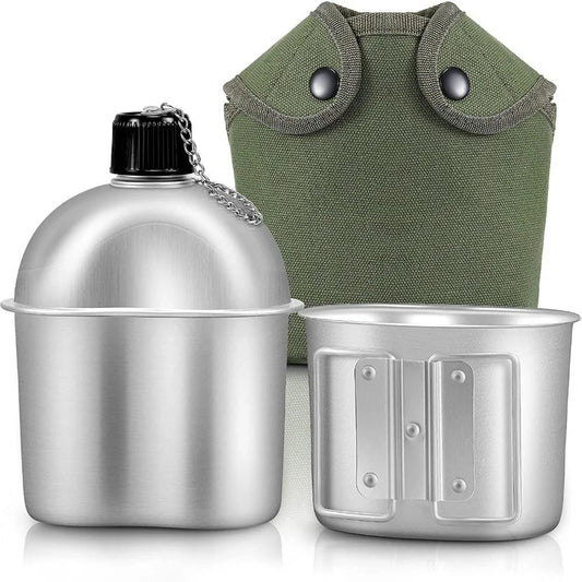 3PCS/Set Canteen Cookware: Multi-Functional Hydration and Cooking Kit for Outdoor Adventures