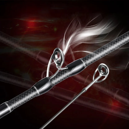 Bait Caster Fishing Rod & Reel Set, 1.8/2.1m Carbon Fiber Combo