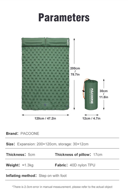 Survival Now™ Double Sleeping Pad Camping Mattress