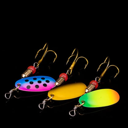 10pcs Fishing Lure Metal Spoon Spinner Kit, Premium Set