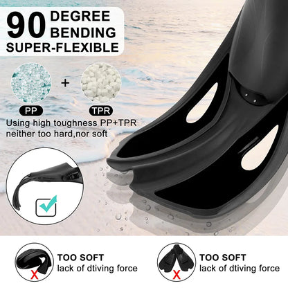 Survival Now™ Snorkel Fins Swim Flippers