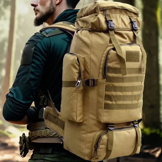 Survival Now™ 75L Outdoor Hiking Camouflage Mountaineering Backpack