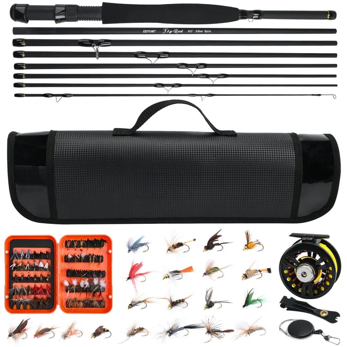 9ft Fly Fishing Rod Kit, Complete Set for Freshwater & Saltwater Angling
