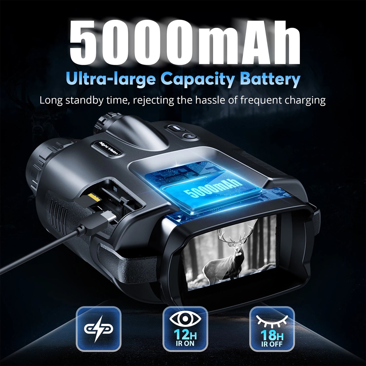 Survival Now™ USB Rechargeable Digital Binoculars