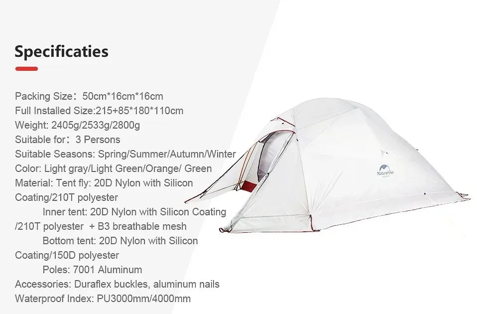 Survival Now™ 3-Person Backpacking Tent