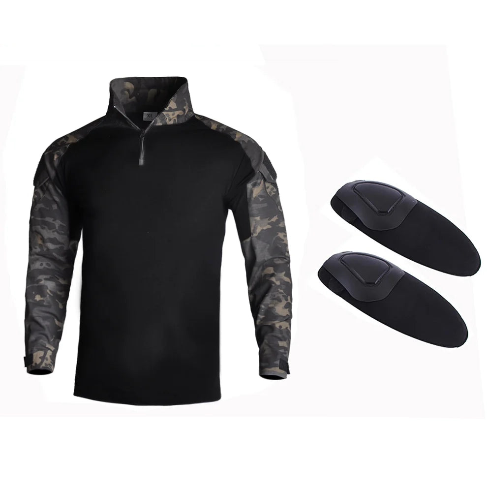 Slim Fit Army Shirt & Camouflage Cargo Pants
