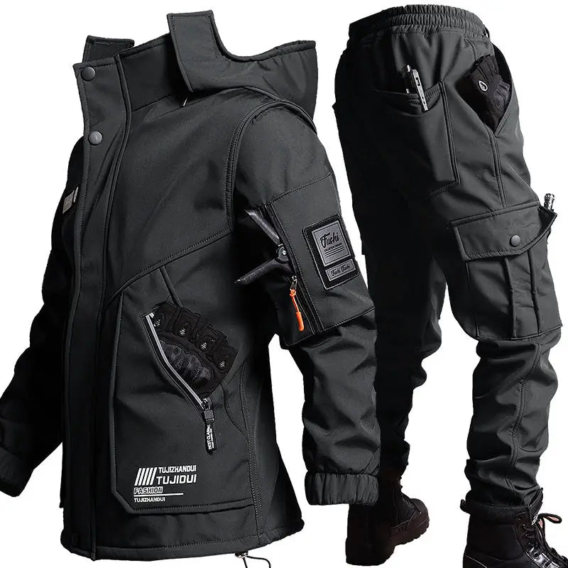 Survival Now™ Winter Velvet Thickened Jacket Suit for Men and Women
