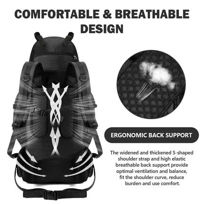 Survival Now™ 90L Waterproof Hiking Camping Backpack