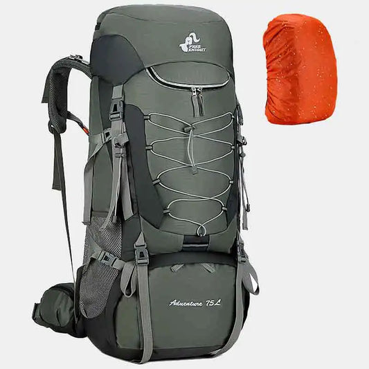 75L Tactical Camping Backpack with Rain Cover for Rugged Outdoor Treks