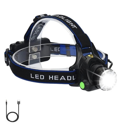 USB Rechargeable LED Headlamp, Waterproof