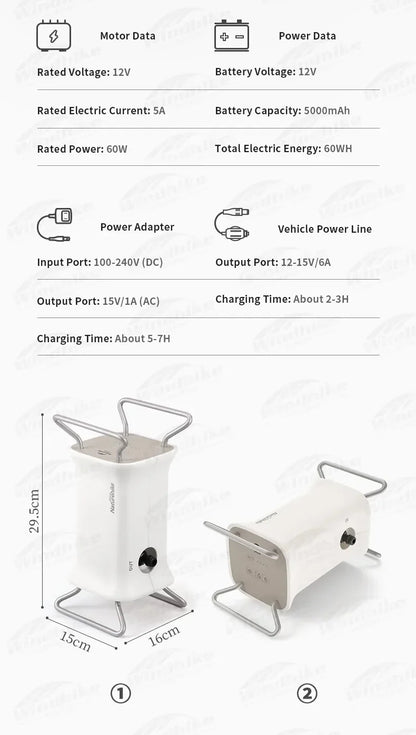 Survival Now™ Outdoor 2-In-1 Vehicle-Mounted Shower