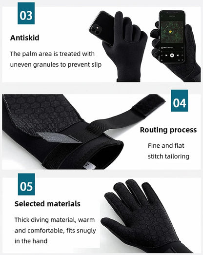 Survival Now™ 3mm Scuba Diving & Surfing Gloves