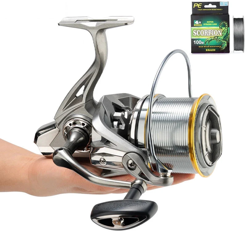 Big Spinning Fishing Reel - 20kg Max Drag, Corrosion-Resistant