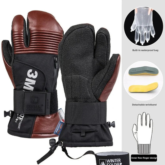 Ski & Snowboard Gloves with Wrist Protector – Ride Hard, Stay Protected
