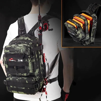 Multi-Functional Outdoor Fishing Backpack with Rod Holder