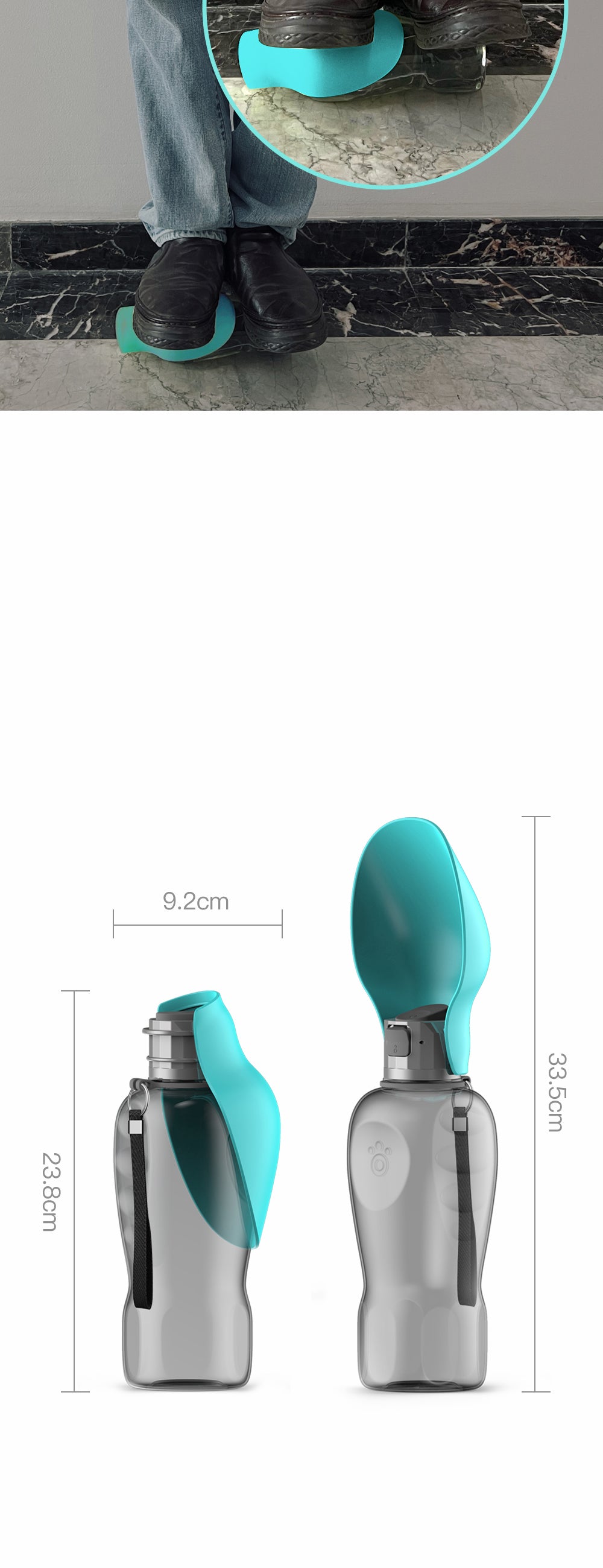 Survival Now™ 800ml Portable Dog Water Bottle