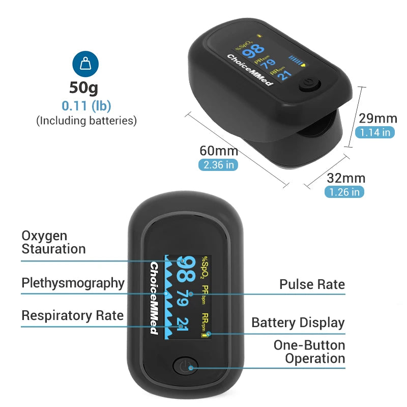 Portable Finger Pulse Oximeter – Accurate SpO2 & Pulse Rate Monitor