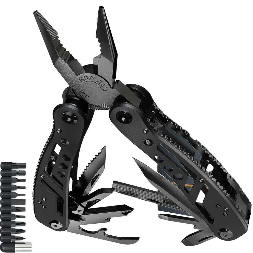 24-in-1 Professional Multitool Pliers – Compact, Rugged