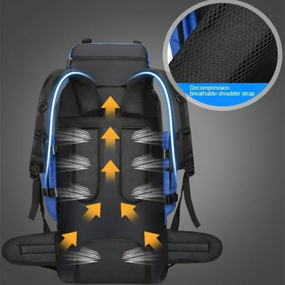 Survival Now™ 90L Waterproof Hiking & Camping Backpack