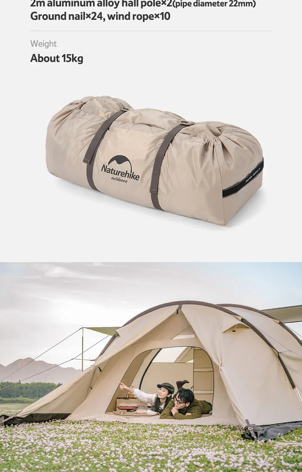 Survival Now™ 4-6 Persons Tunnel Tent