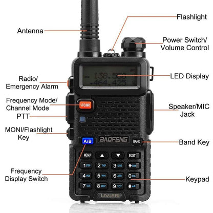 Survival Now™ UV-5R Walkie Talkie