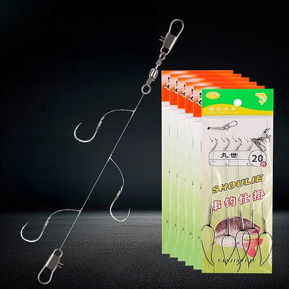 High Carbon Steel Triple Fishing Hooks with Swive