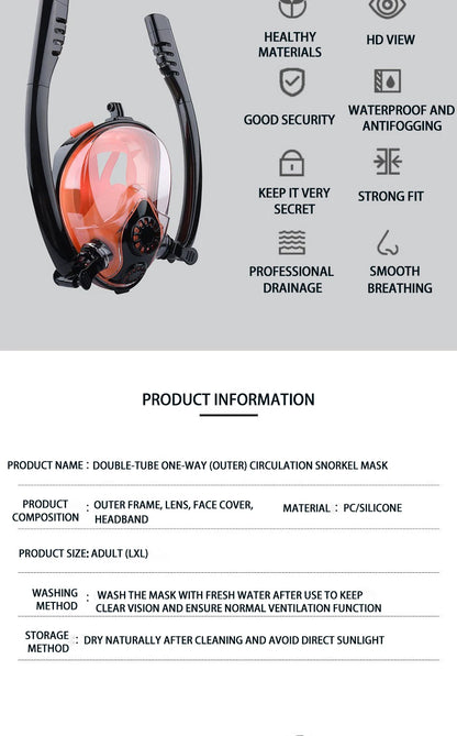 Survival Now™ Snorkeling Mask Double Diving Mask