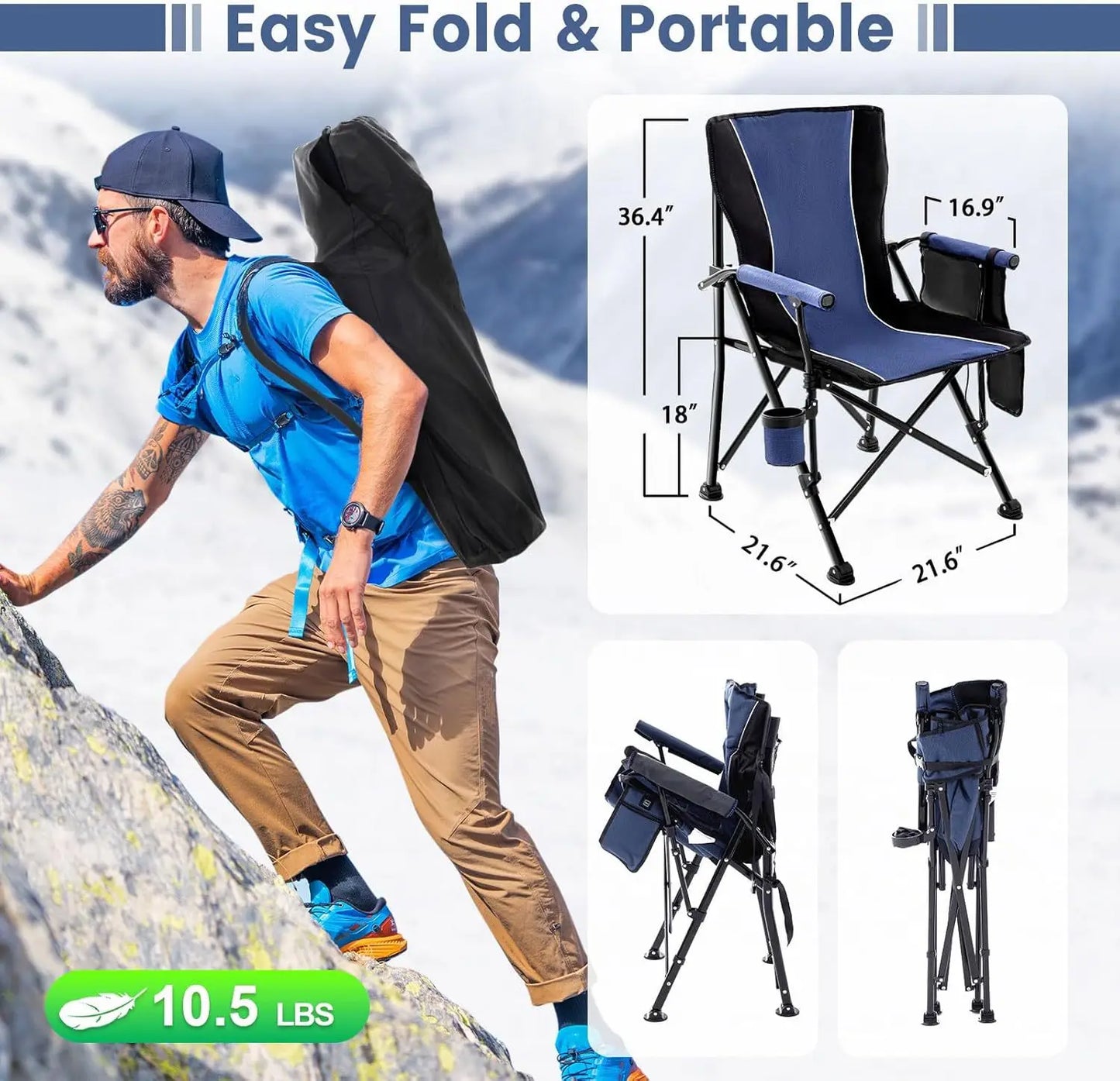 Survival Now™ Outdoor Folding Heated Chair